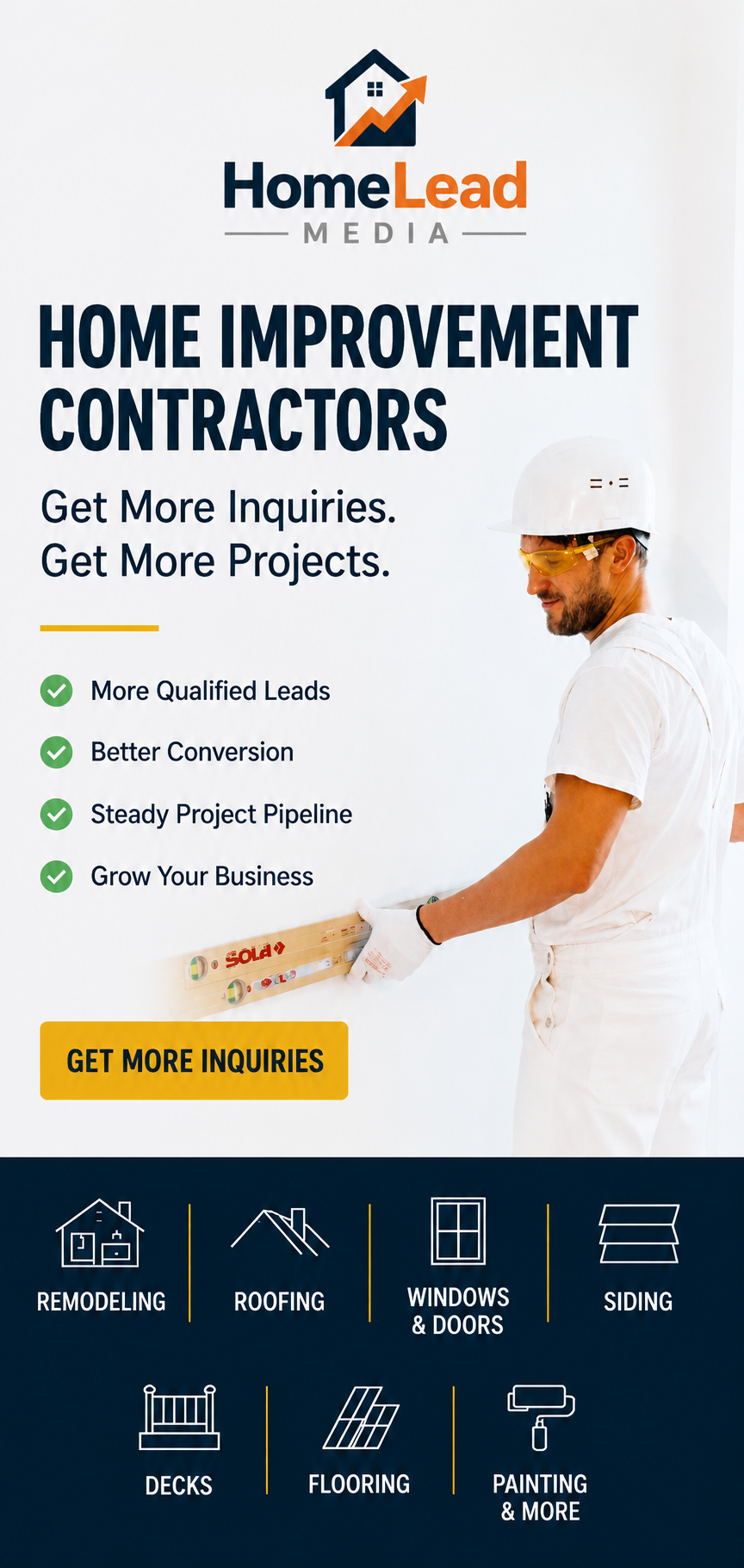 High quality home improvement contractor lead generation